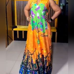 Long dress with Multiple colors